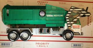 Tonka 2002 Recycling 72 Truck By Hasbro Lights Sounds Bed Lifts And Lowers Green