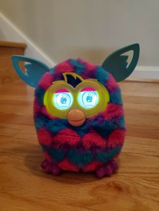 Furby Boom Hasbro 2012 Pink Blue Hearts Electronic Interactive Toy