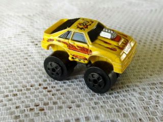 Micro Machine Road Champs 80s Ford Mustang Yellow 1987 Monster Wheels
