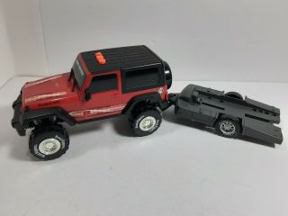 Jeep Wrangler Rubicon Red With Trailer Toy State Road Rippers Lights Sound