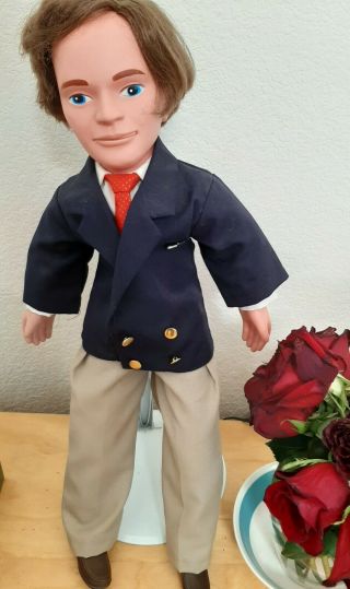 Vintage The Ideal Man - Talking Doll 22 " Tall With Stand