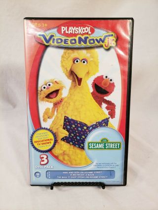 Sesame Street Playskool Videonow Jr.  Set Of 3 Discs Personal Video Disc 2004