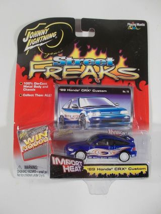 Johnny Lightning 1/64 Street Freaks Import Heat ’89 Honda Crx Custom