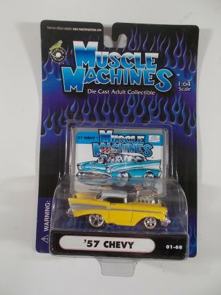 Muscle Machines 1/64 ’57 Chevy Yellow