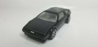 Hot Wheels DMC DeLorean - Black Back to the Future Die - Cast Metal Car Movie Car 2