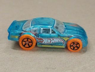 Hot Wheels Stockar Neon Blue Body/Orange Wheels 2