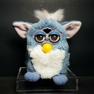 Vintage 1998 Furby 70 - 800 Gray And Pink Hair With Brown Eyes