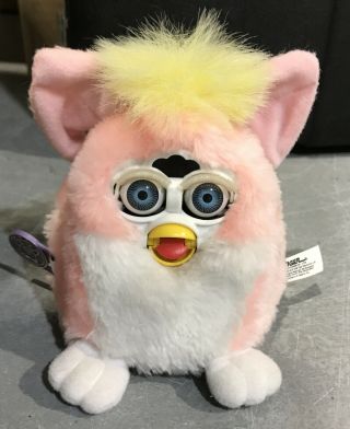 Furby Babies 1999 Tiger Electronics Pink,  White & Yellow Hair Unsure If
