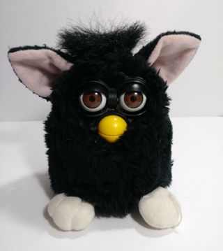 Furby 1998 Tiger Electronics - Black With Brown Eyes -