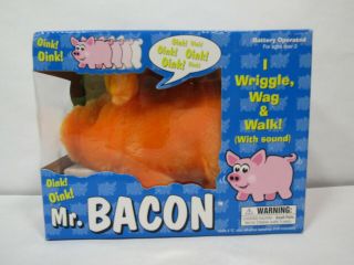 Westminster Mr.  Bacon Battery Operated Pig W/ Box 1998 Color Orange