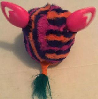 2012 Furby Boom Orange Purple Pink Diagonal Stripes Interactive Toy 3