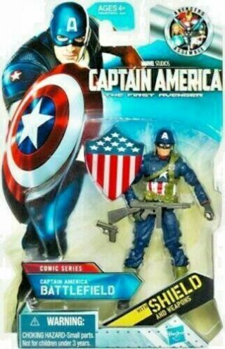 Captain America (4 ") Vhtf (battlefield) Marvel Movie Series Action Figure 03