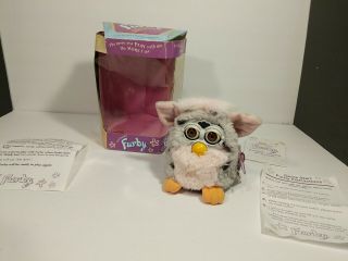Furby Gray/pink With Black Spots 70 - 800 Tiger Electronics 1998 Vintage