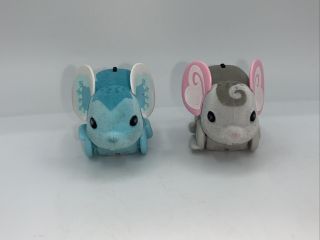 2 Little Live Pets Lil Mouse Blue Gray & Pink Mice Moose Toys