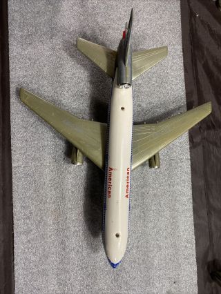 Vintage Tin And Plastic Battery Operated American Airlines Dc - 10
