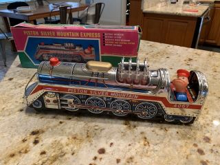 Vintage Silver Mountain Express 4067 Toy Train W/box No Battery Cover Japan