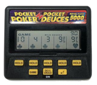 Radica Pocket Poker & Deuces Royal Flush 5000 Electronic Handheld Game 1314