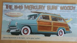 Danbury 1/24 Scale 1949 Mercury Surf Woody Wagon Sky Blue Paper Brochure