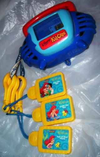 Tiger Handheld Disney Tunes Kid Clips Boom Box Player 3 Little Mermaid Discs
