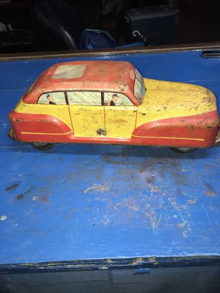 Vintage Antique Wolverine 1930’s Tin Litho Friction Taxi Cab Toy Car T903