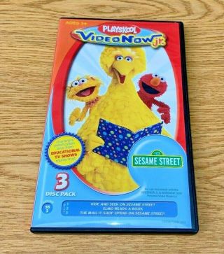 Sesame Street Playskool Videonow Jr.  Set Of 3 Discs Personal Video Disc 2004