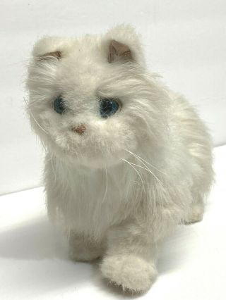 2009 Hasbro Furreal Friends Lulu Plush Interactive White Persian Kitten Cat