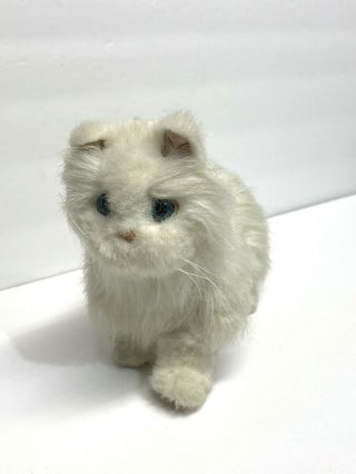 2009 Hasbro FurReal Friends Lulu Plush Interactive White Persian Kitten Cat 3