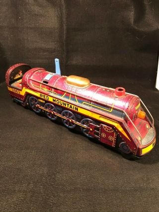 Modern Toys (japan) Red Mountain 3963 Tin Toy Train Not As - Is