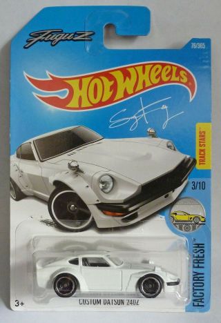 Hotwheels Custom Datsun 240z White " Factory Fresh " Long Card