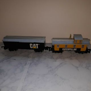 1992 Toy State O Scale Caterpillar Train Cars,  Boxcar And Caboose Vg Frig.