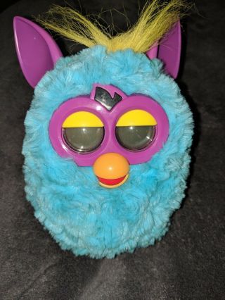 2012 Furby Interactive Electronic Talking Digital Shimmer Teal & Purple
