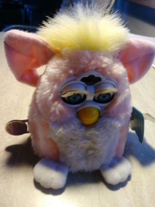 Furby Babies 1999 Tiger Electronics Pink,  White & Yellow Hair W/ Tags