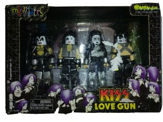 Kiss Love Gun Mini Mates Exclusive Boxed Set By Art Asylum -