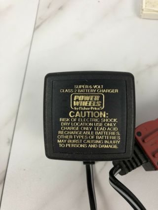Power Wheels 6 Volt Charger BC - 120 - 61200 040087 FROM JEEP ENFORCER 2