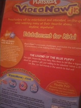 Video Now Jr Personal Video Disc Blues Clues Legend Of The Blue Puppy