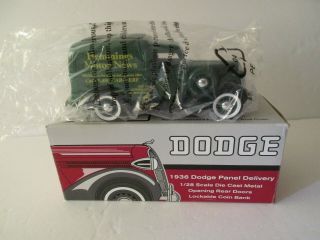 Liberty Classics 1936 Dodge Panel Delivery Truck Coin Bank Hemmings 1:28 Scale