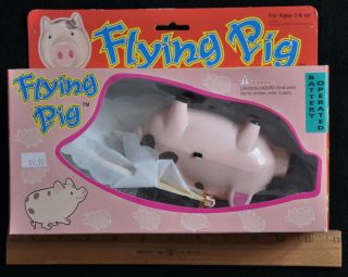 Flying Pig Battery Operated Toy Open Box.