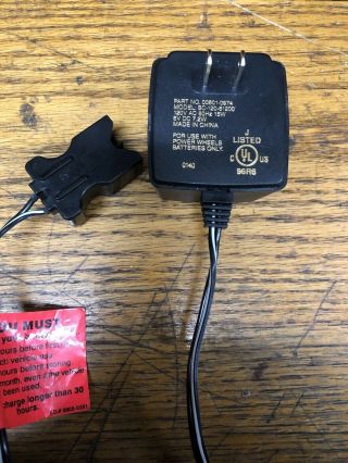 Power Wheels 6 Volt Charger Cable Bc - 120 - 61200