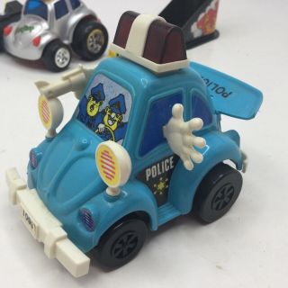 1970s Unbranded Blue Police Volkswagen Vw Bug Battery Operated 1:43 Or 4” Taiwan