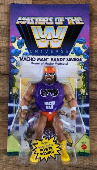 Wwe Masters Of The Universe Macho Man Randy Savage Action Figure Unpunched