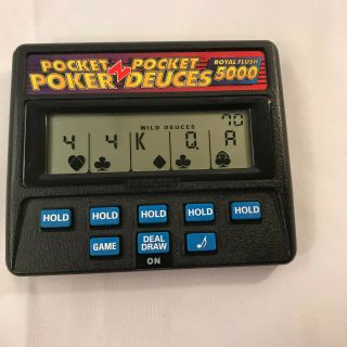 Radica Pocket Poker & Deuces Royal Flush 5000 Electronic Handheld Game 1314