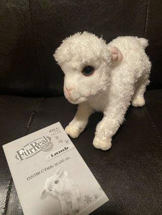 Hasbro Fur Real Baby Lamb Sheep Newborn Plush Toy 2006 Moves Baa 6 "
