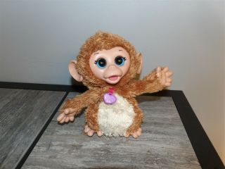 Cute Hasbro Fur Real Friends Baby Cuddles My Giggly Pet Monkey Dancing Sounds