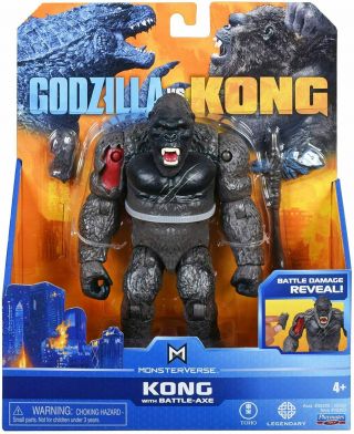 Playmates Monterverse Godzilla Vs Kong Battle - Axe 6 " Action Figure