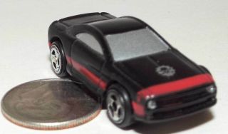 Small Mini Hot Wheels Black Sedan With A Skull And Cross Bones