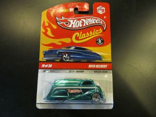 Hot Wheels Series 5 Classics Deco Delivery (green Chrome) With Protector