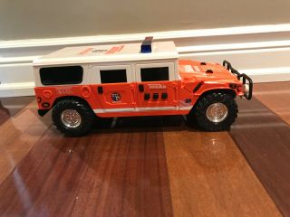 Hasbro Tonka Fire Rescue Orange/white Squad Hummer Toy Truck W/lights & Sound