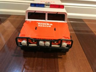 Hasbro Tonka Fire Rescue Orange/White Squad Hummer Toy Truck w/Lights & Sound 3