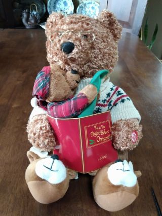 2006 Avon Twas The Night Before Christmas Animated Talking Story Time Bear 12 "