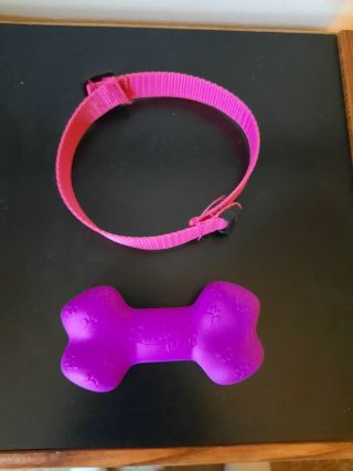 Nos Fur Real Friends Purple Squeaky Bone & Collar For Cookie My Playful Pup